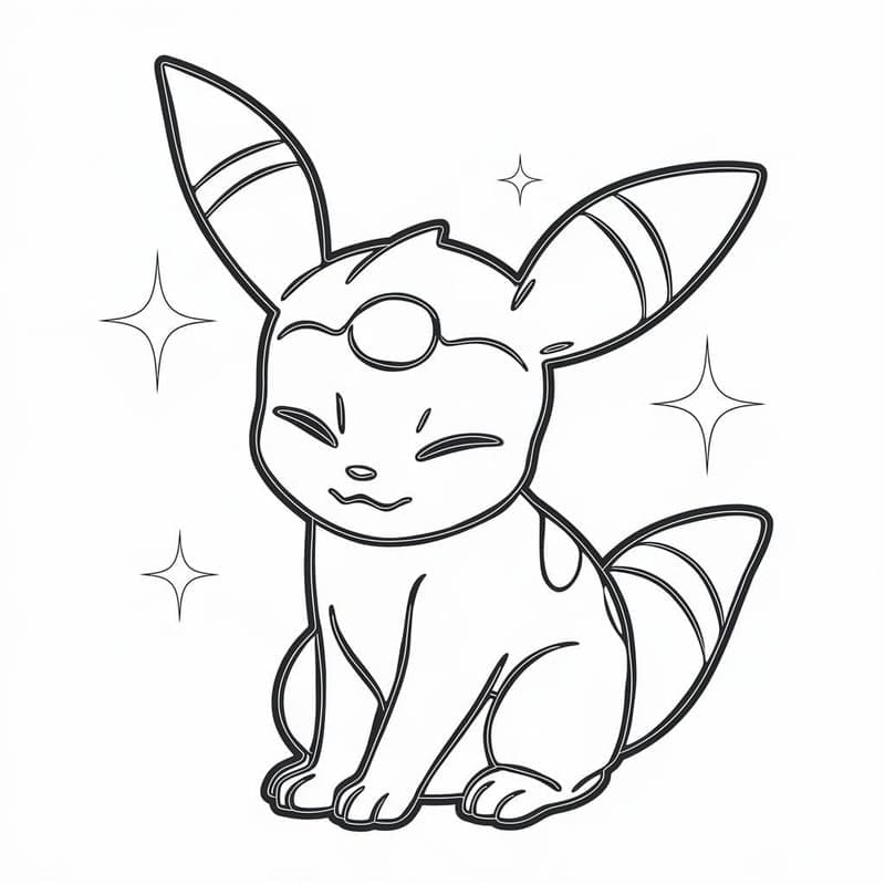 Nakreslete Umbreon prostý omalovánka