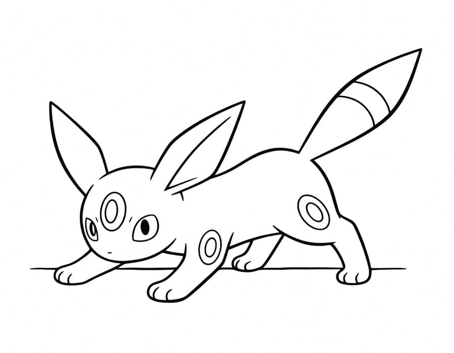 Nakreslete Umbreon snadný omalovánka