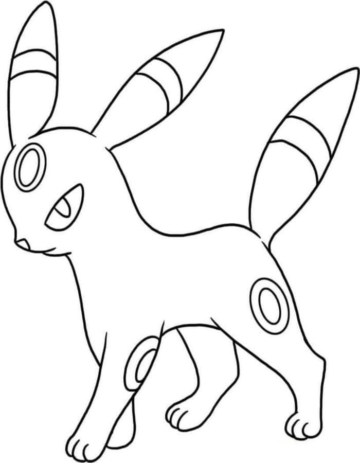 Nakreslete Umbreon tisknutelné pro děti omalovánka