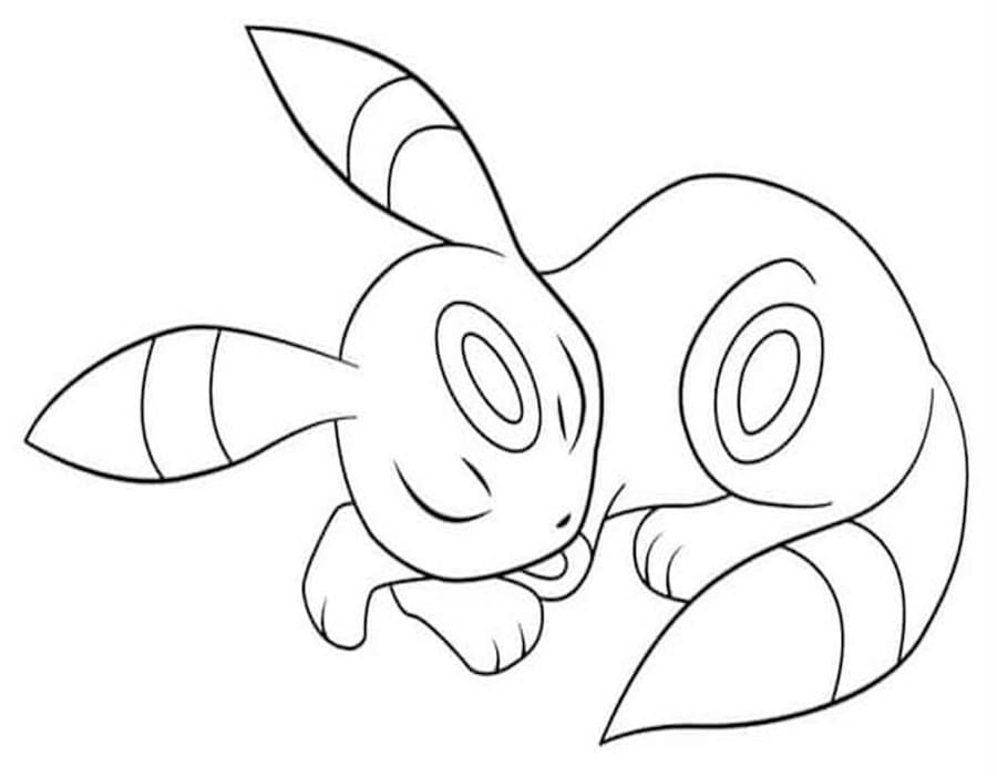 Nakreslete Umbreon základní omalovánka