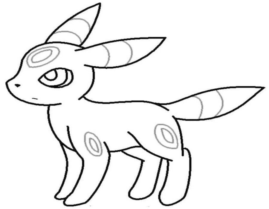 Nakreslete Umbreon zdarma snadný omalovánka