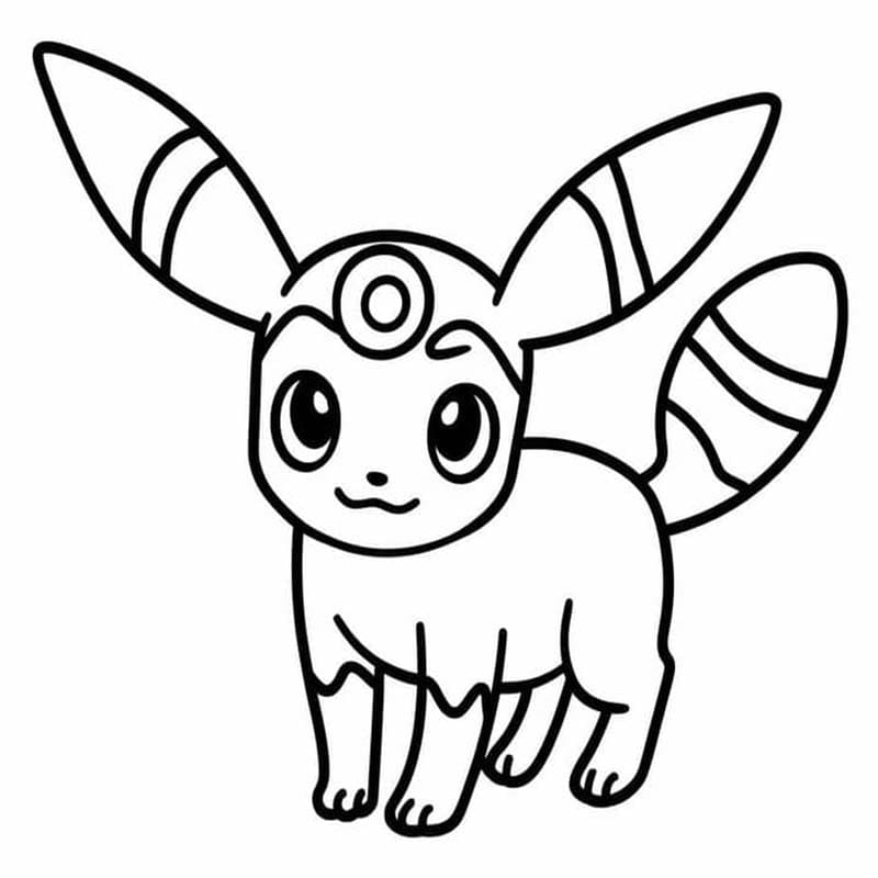 Nakreslete Umbreon zdarma omalovánka