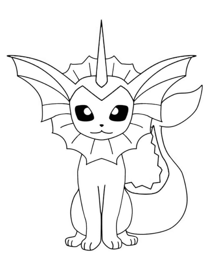 Nakreslete Vaporeon prostý omalovánka