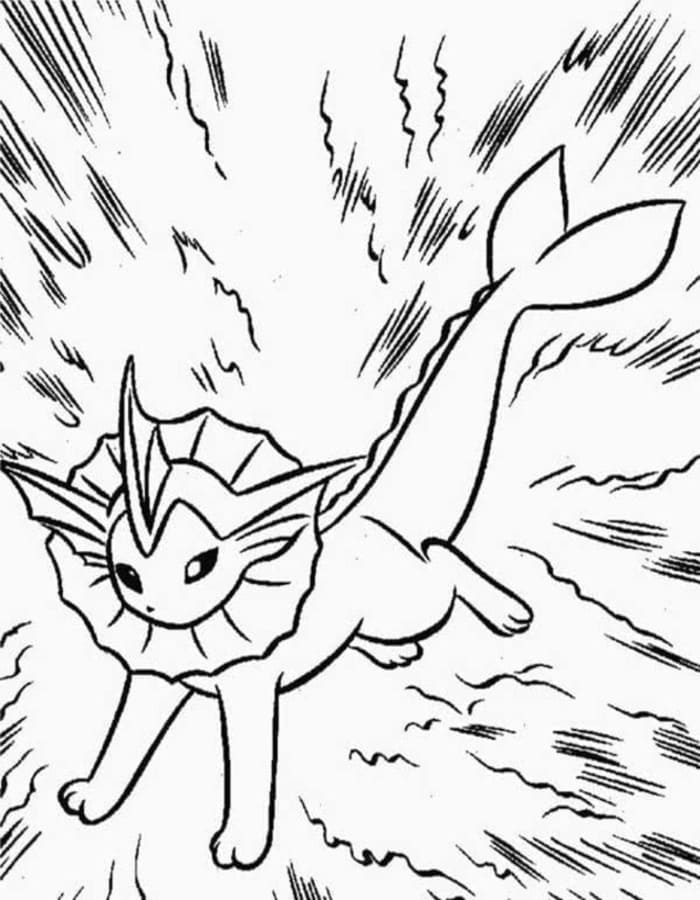 Nakreslete Vaporeon zdarma snadný omalovánka