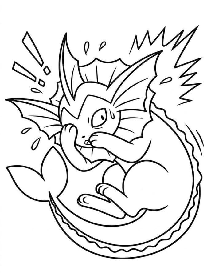 Nakreslete Vaporeon omalovánka