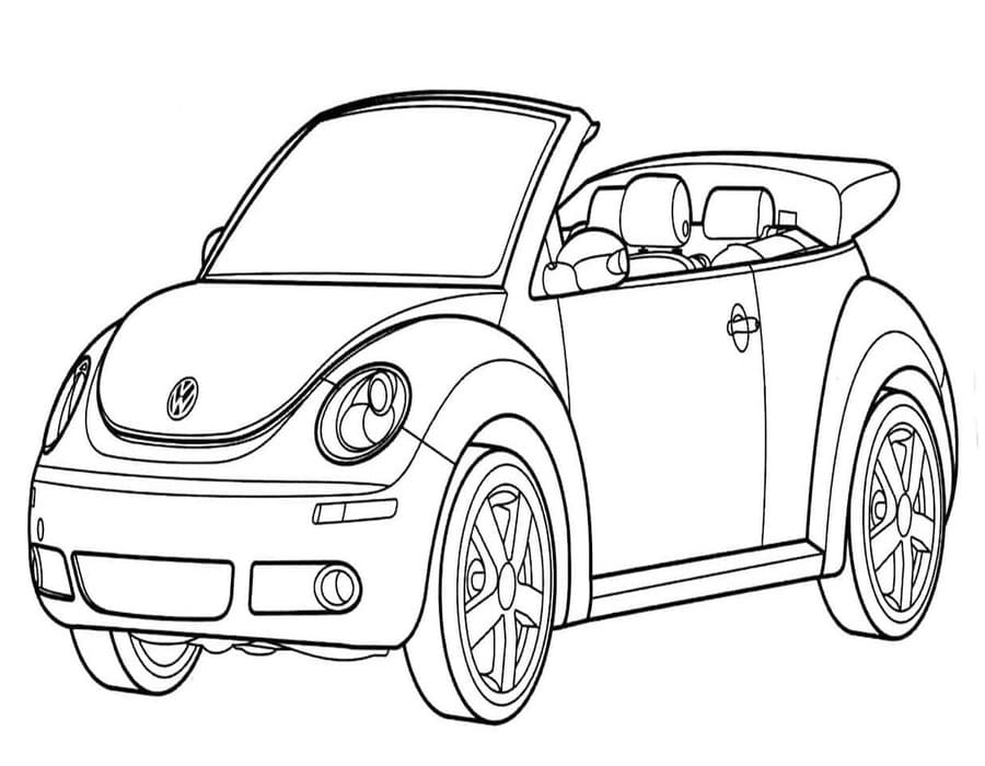 Nakreslete Volkswagen prostý tisknutelné omalovánka