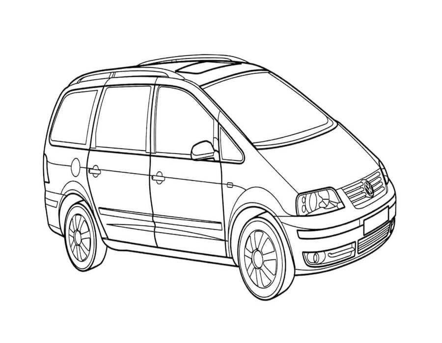 Omalovánka Nakreslete Volkswagen snadný tisknutelné