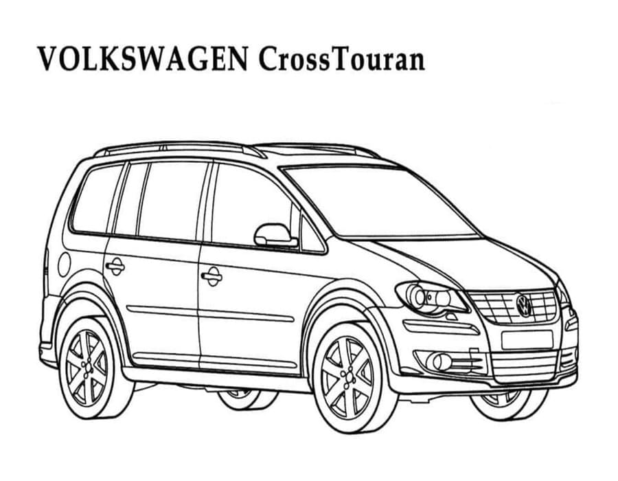 Omalovánka Nakreslete Volkswagen základní tisknutelné