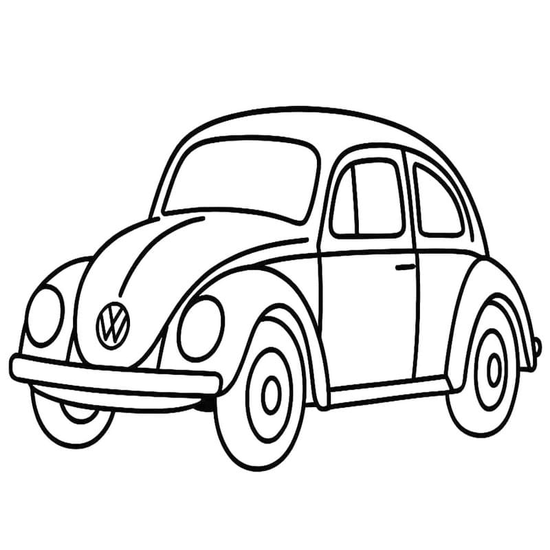 Omalovánka Nakreslete Volkswagen zdarma prostý