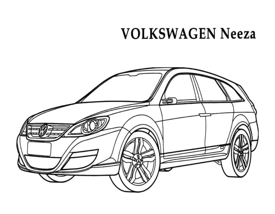 Omalovánka Nakreslete Volkswagen zdarma snadný tisknutelné
