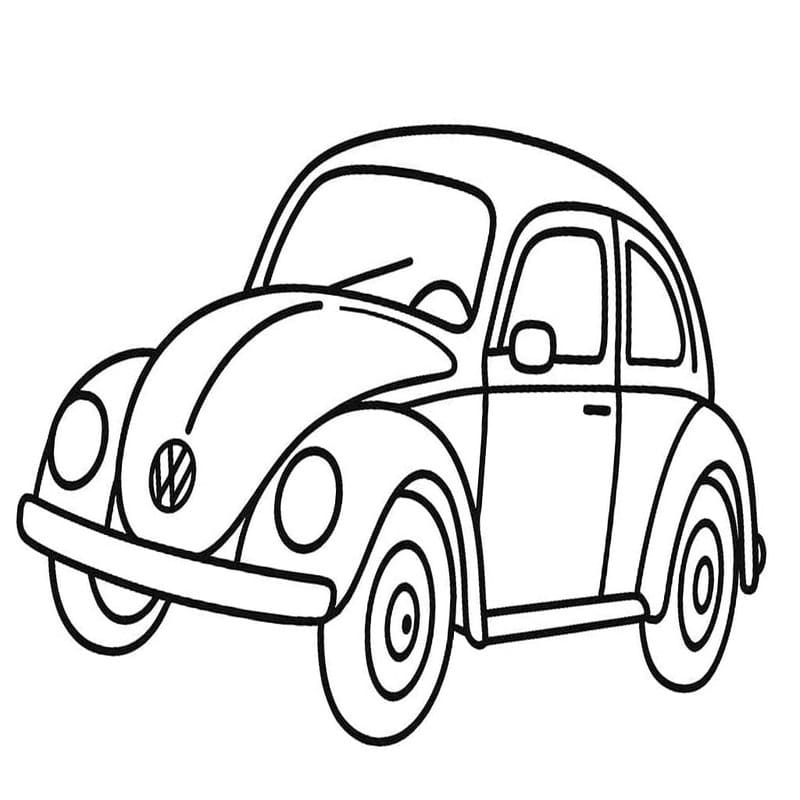 Nakreslete Volkswagen zdarma základní omalovánka
