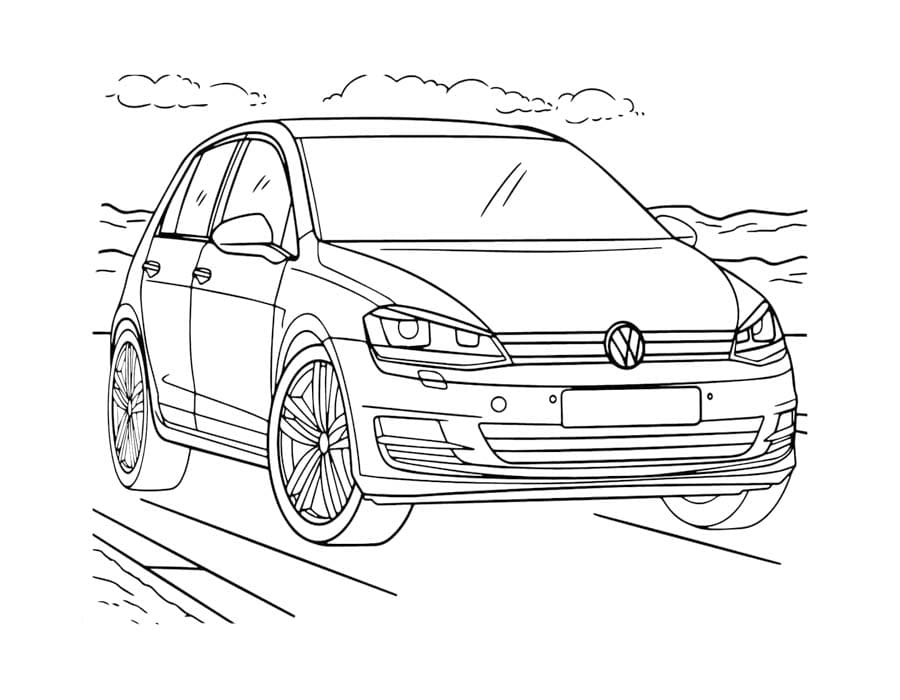 Omalovánka Nakreslete Volkswagen