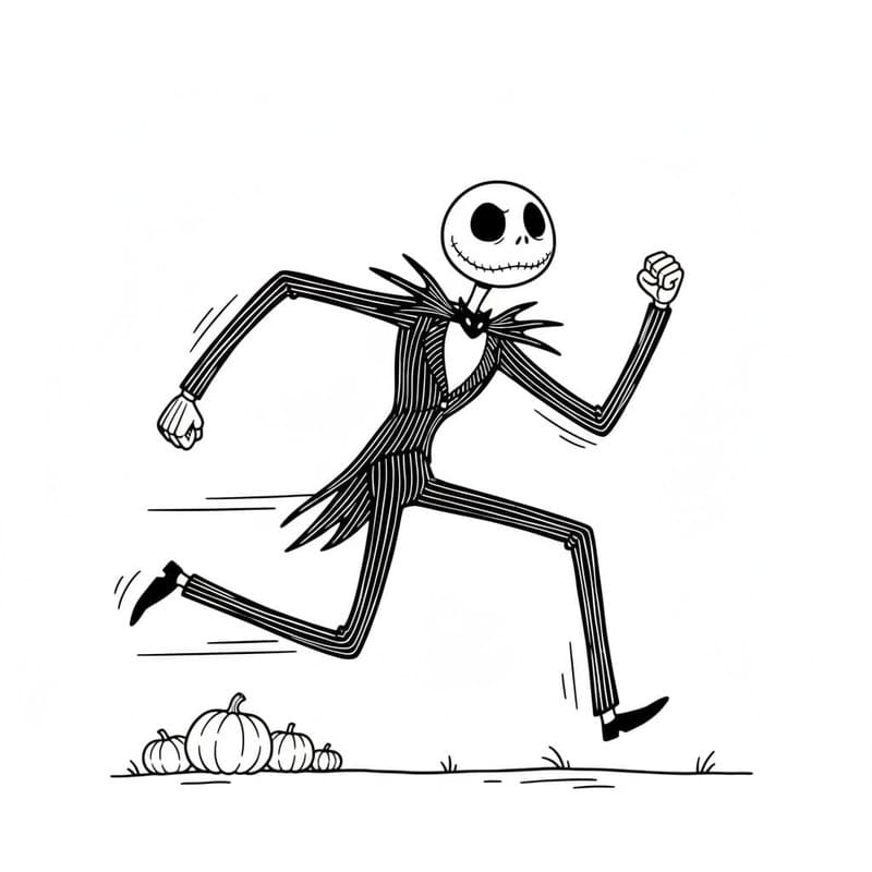 Obraz Jack Skellington zdarma omalovánka