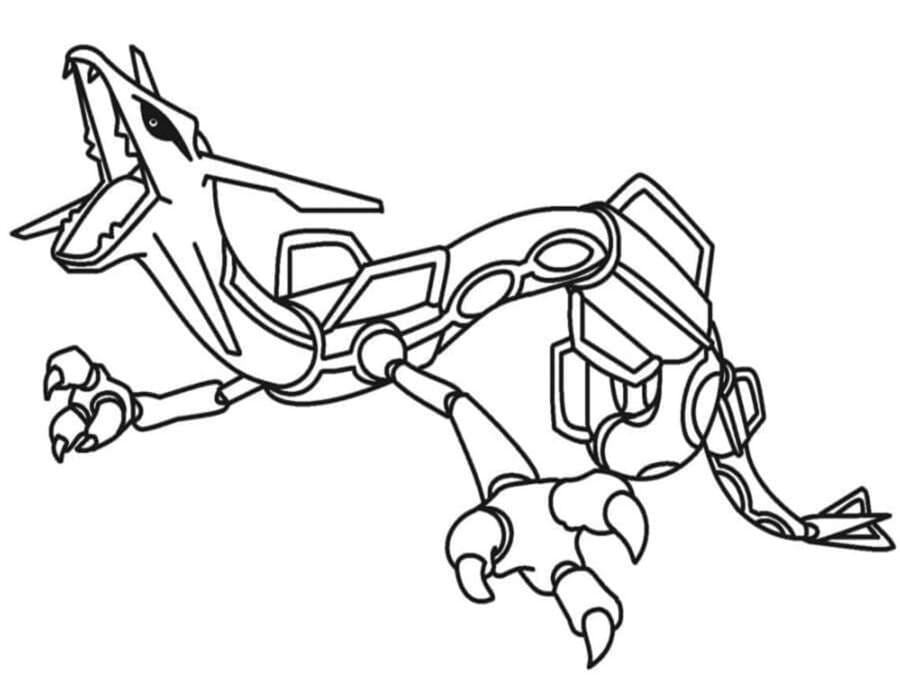 Obraz Rayquaza zdarma tisknutelné omalovánka