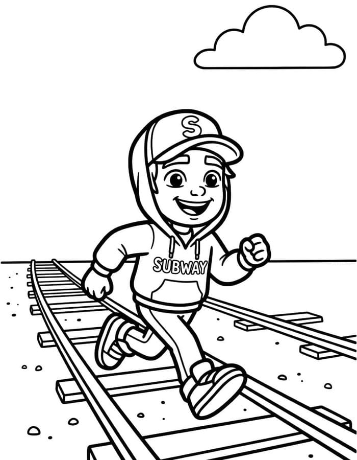 Obraz Subway Surfers tisknutelné omalovánka