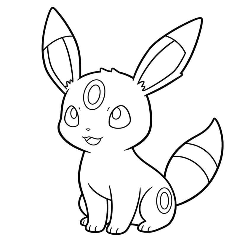 Obraz Umbreon tisknutelné omalovánka