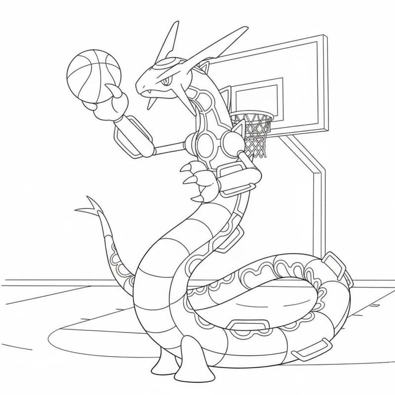 Rayquaza k vytisknutí omalovánka