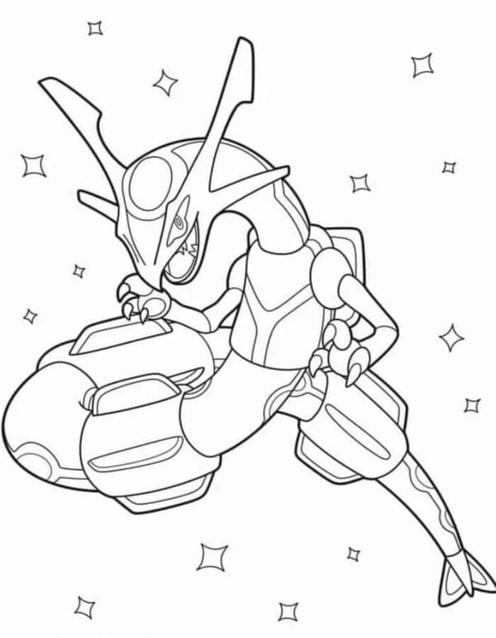 Rayquaza pro děti omalovánka