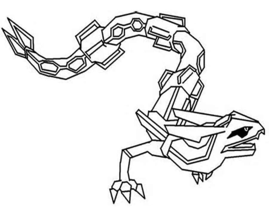Rayquaza tisknutelné omalovánka