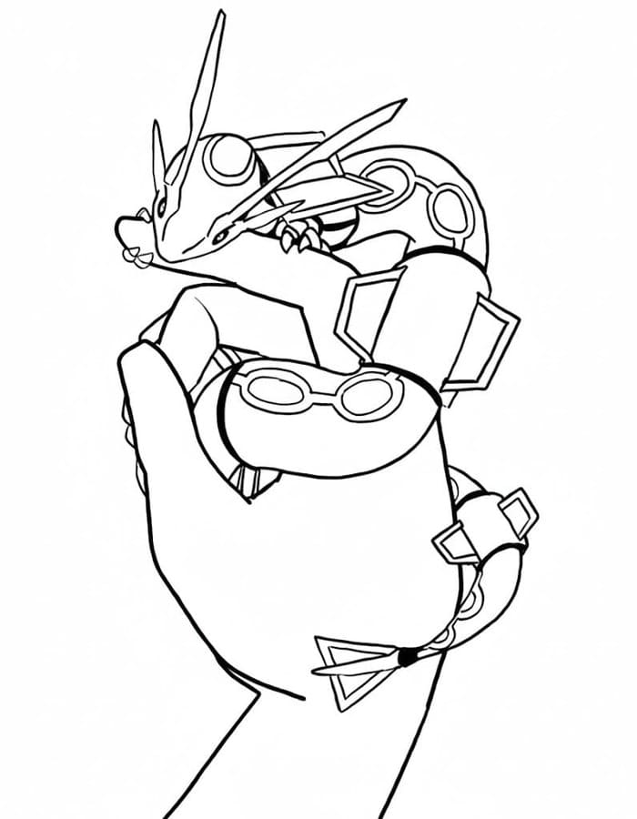 Rayquaza zdarma snadný omalovánka