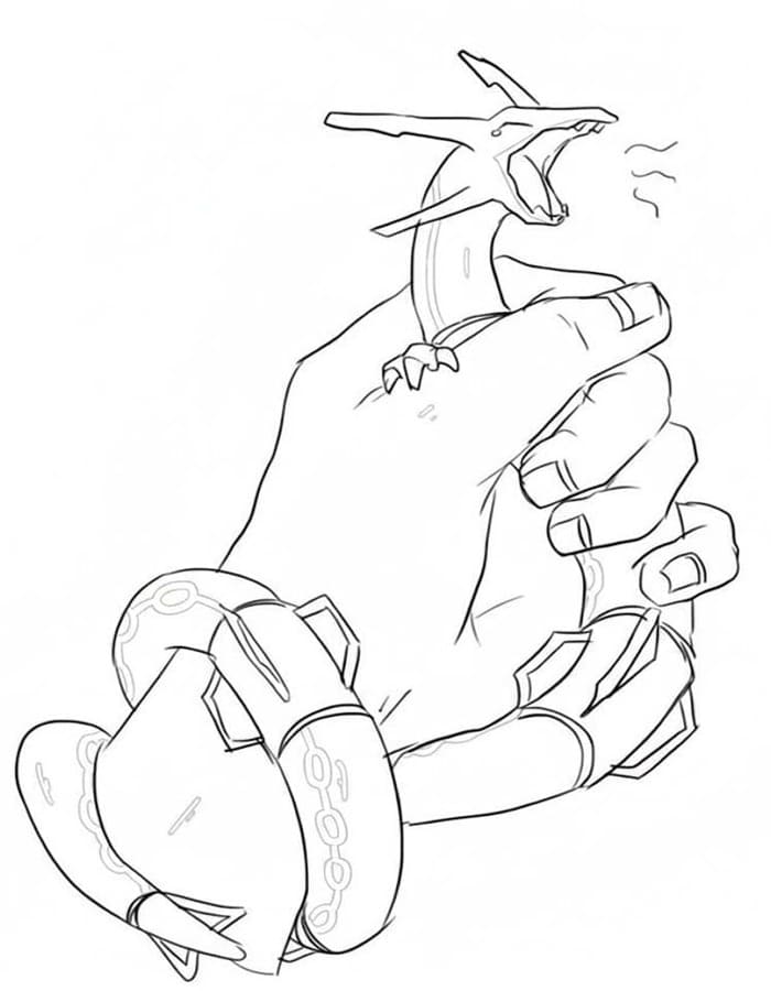 Rayquaza zdarma tisknutelné pro děti omalovánka