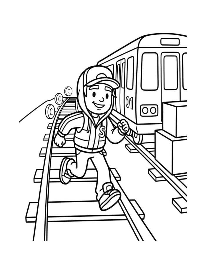 Subway Surfers pro děti omalovánka