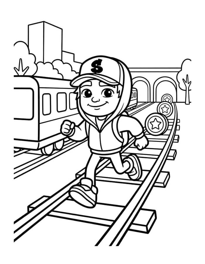 Subway Surfers tisknutelné omalovánka