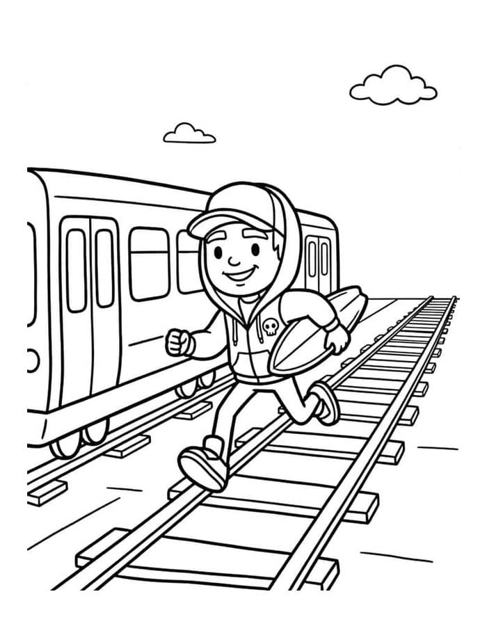 Subway Surfers základní tisknutelné omalovánka