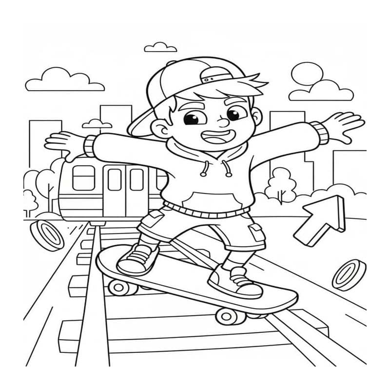 Subway Surfers zdarma pro děti omalovánka