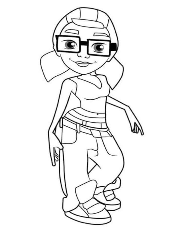 Subway Surfers zdarma tisknutelné pro děti omalovánka