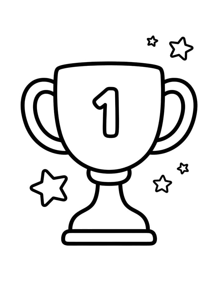 Trofej k vytisknutí omalovánka