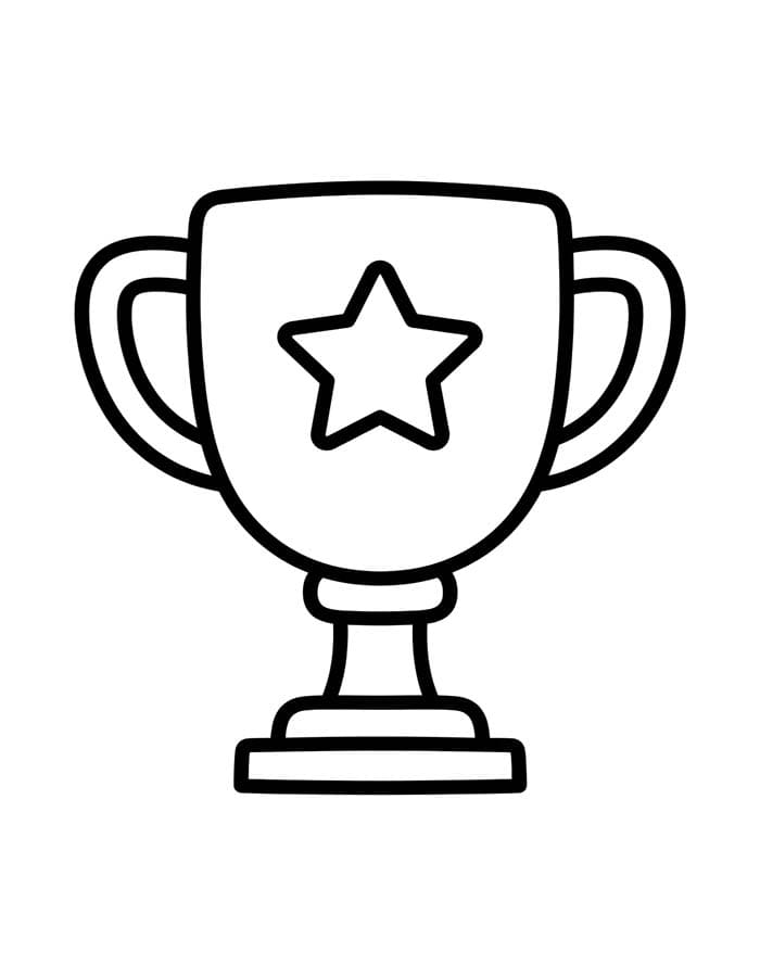 Trofej pro děti omalovánka