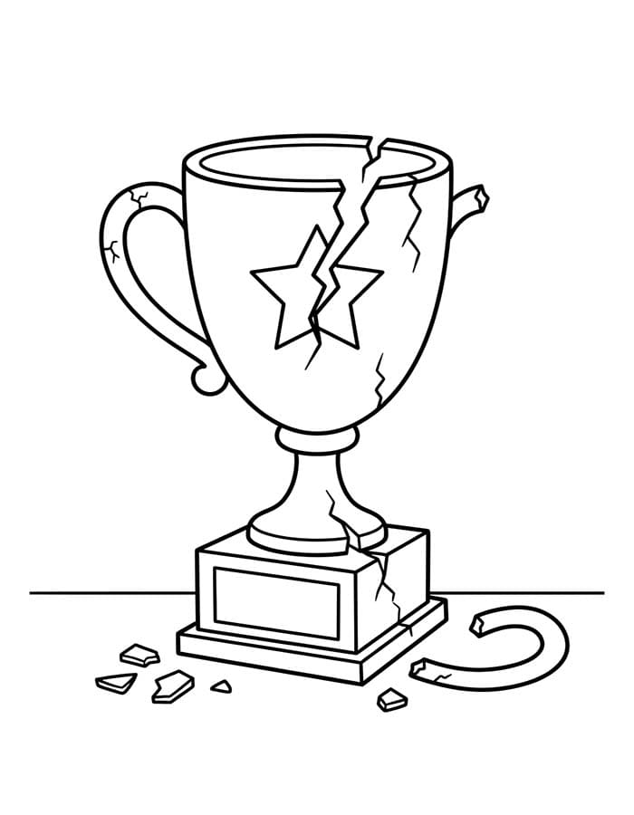 Trofej snadný tisknutelné omalovánka