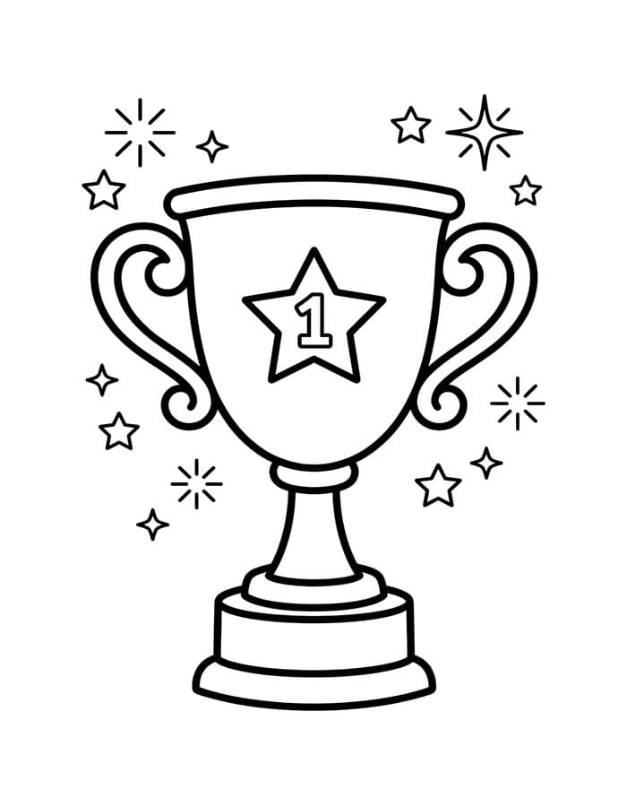 Trofej tisknutelné pro děti omalovánka