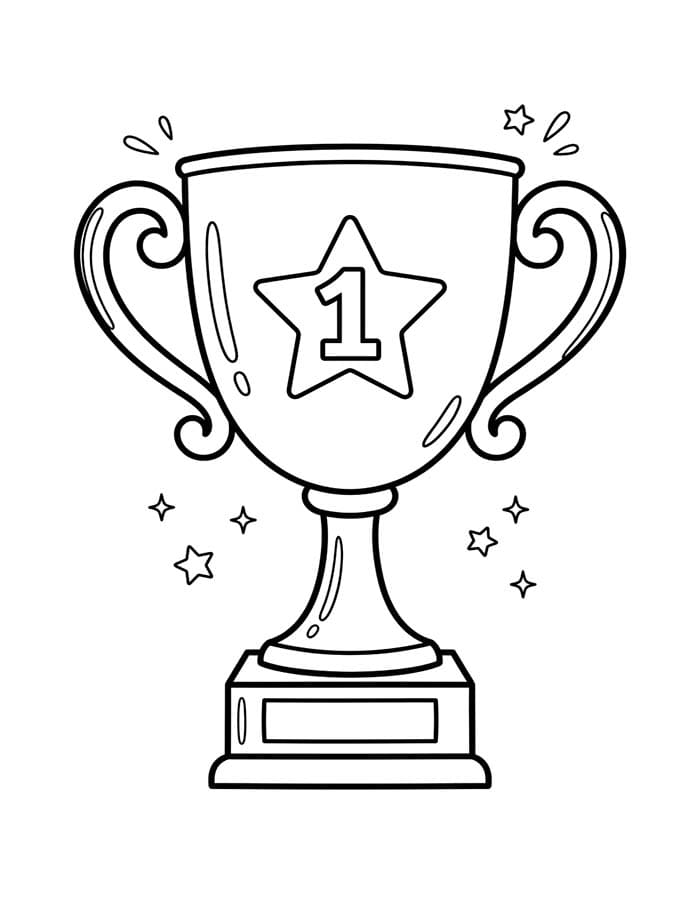 Trofej tisknutelné omalovánka