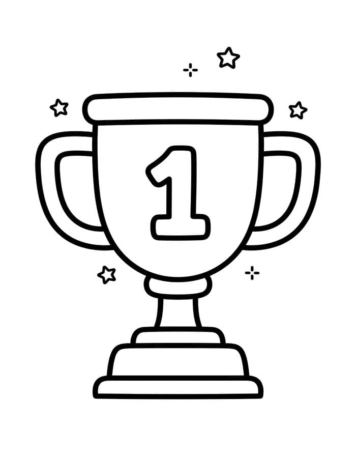 Trofej zdarma pro děti omalovánka
