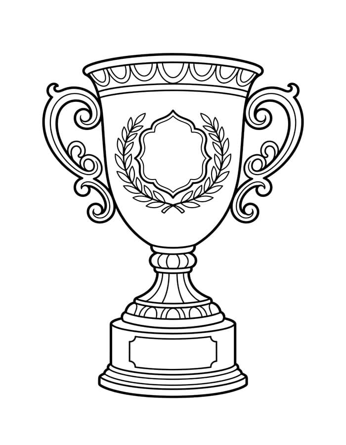 Trofej zdarma prostý tisknutelné omalovánka