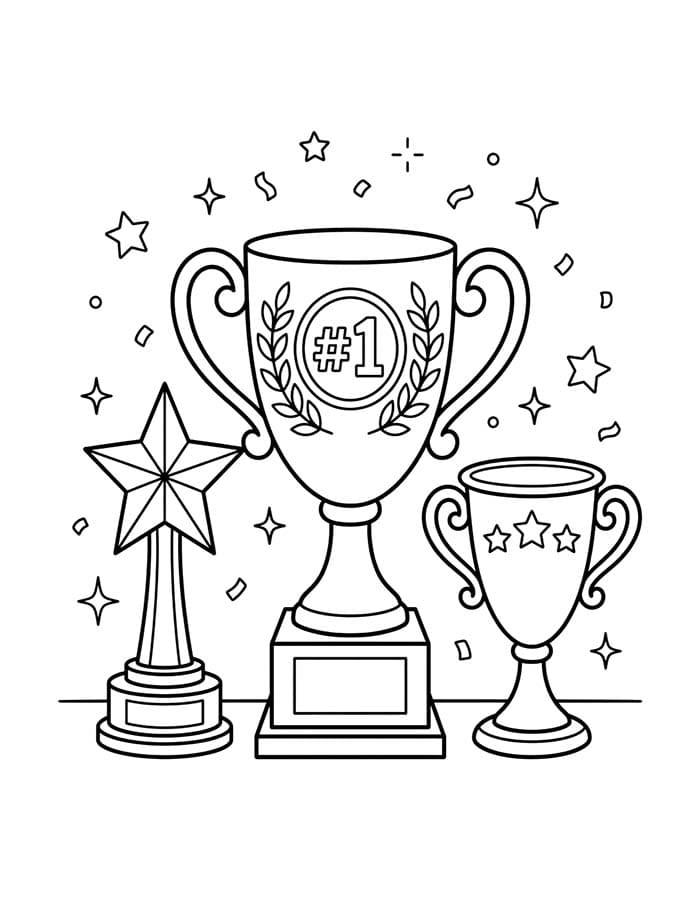 Trofej zdarma základní omalovánka