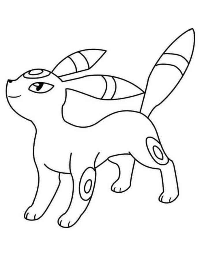 Umbreon pro děti omalovánka