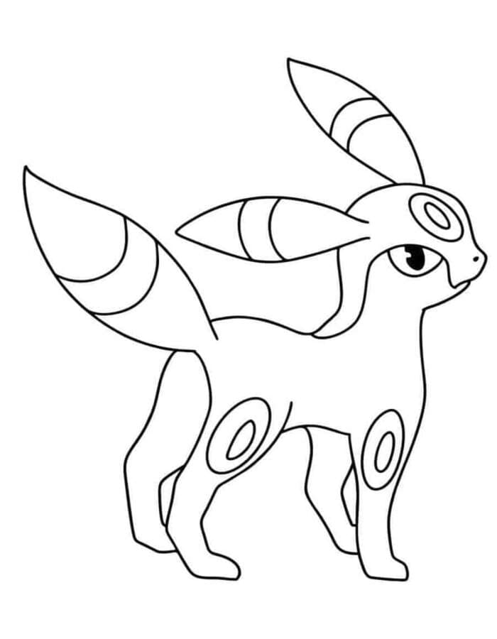 Umbreon zdarma snadný omalovánka