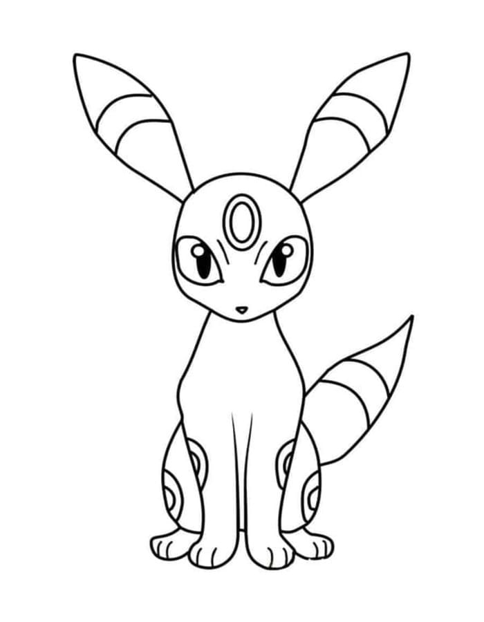 Umbreon zdarma základní omalovánka