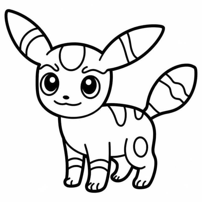 Umbreon zdarma omalovánka