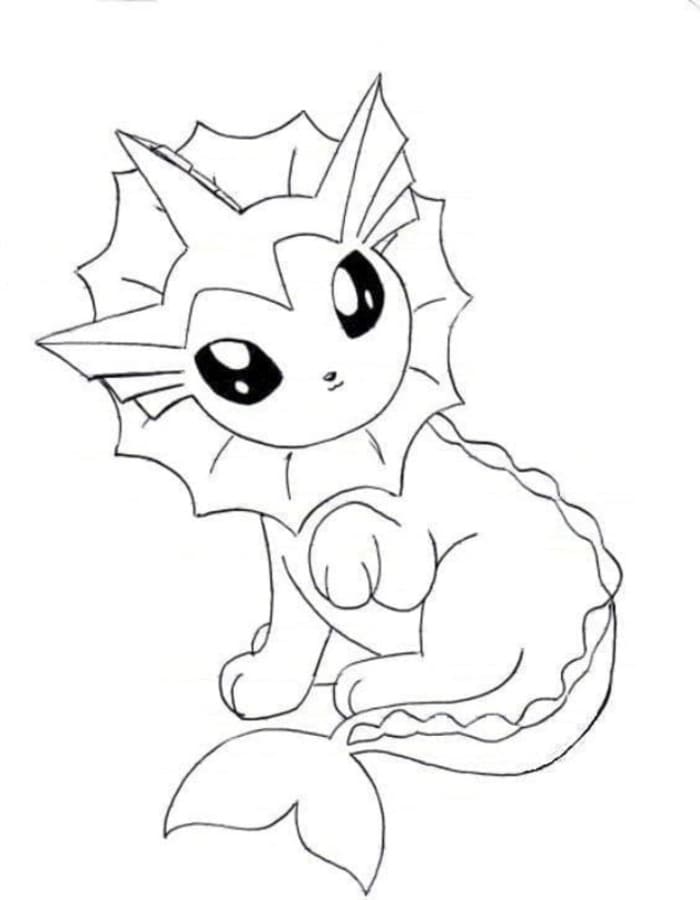 Vaporeon k vytisknutí omalovánka