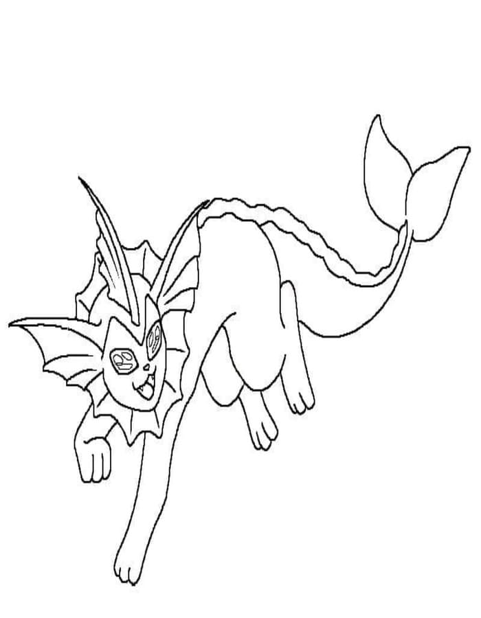 Vaporeon zdarma základní omalovánka