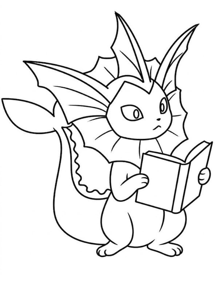 Vaporeon zdarma omalovánka