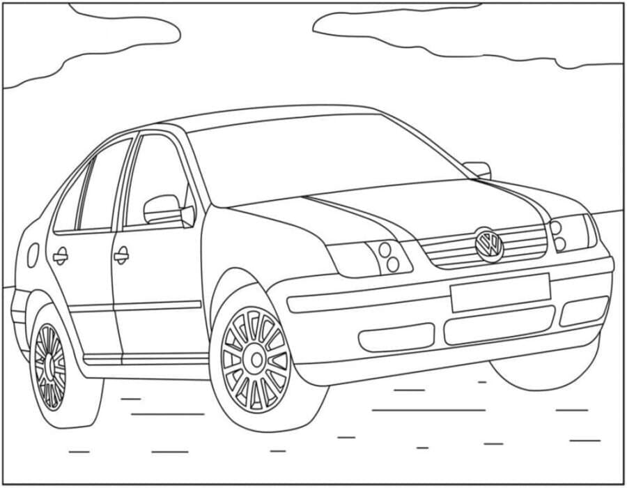 Omalovánka Volkswagen tisknutelné