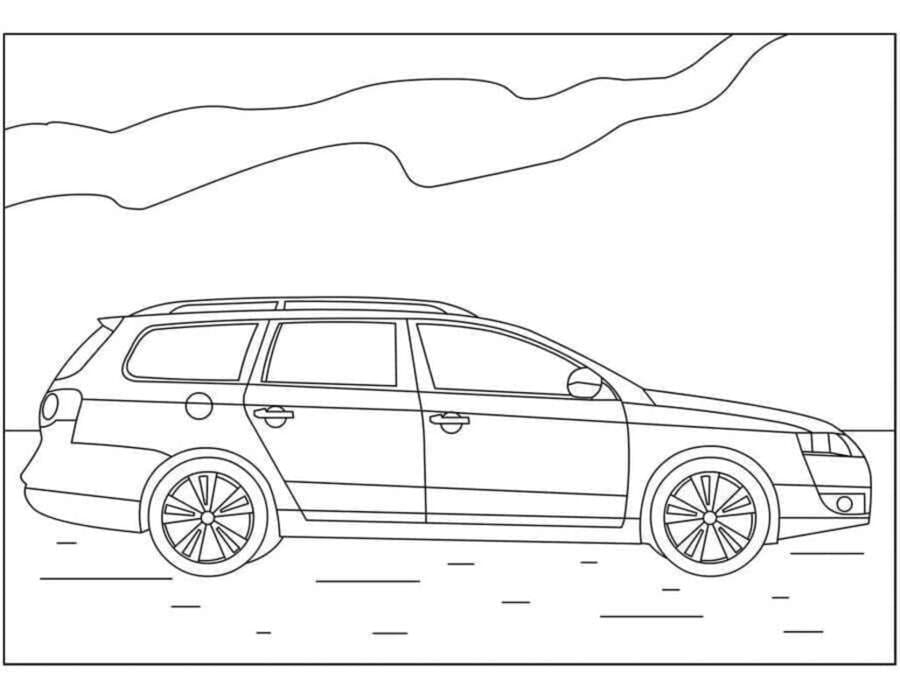 Omalovánka Volkswagen základní tisknutelné