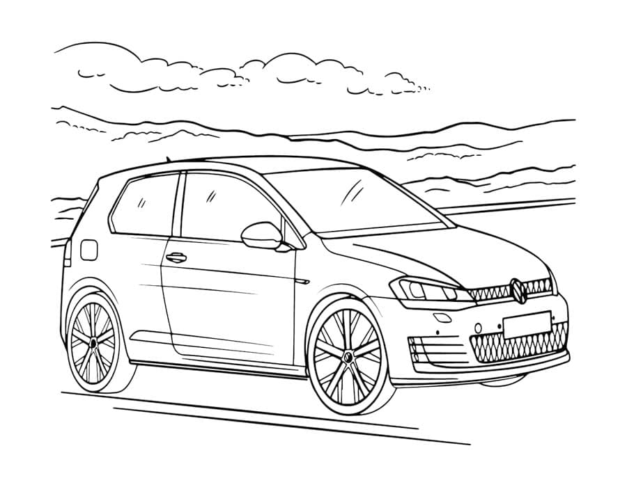 Omalovánka Volkswagen zdarma pro děti
