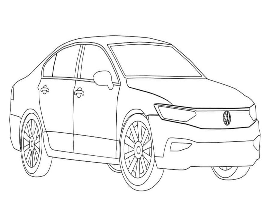 Omalovánka Volkswagen zdarma prostý tisknutelné