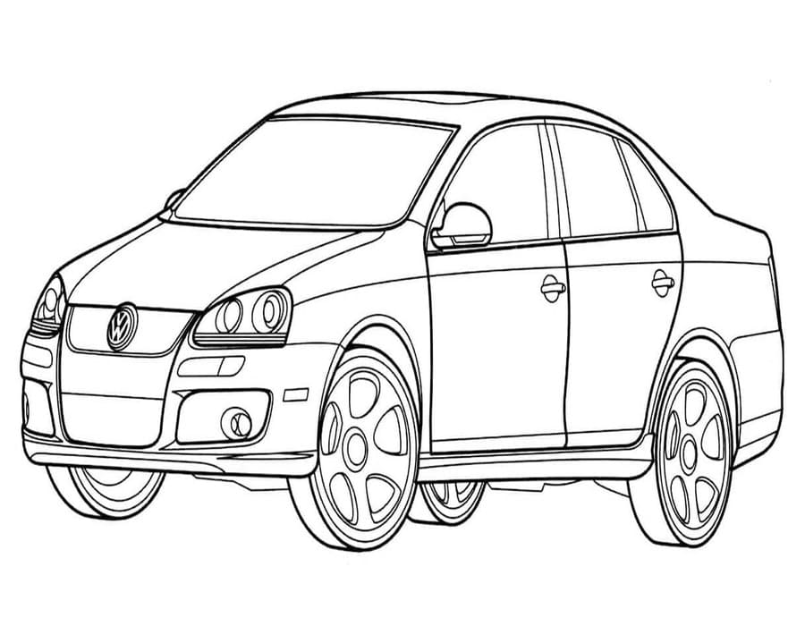Omalovánka Volkswagen zdarma snadný tisknutelné